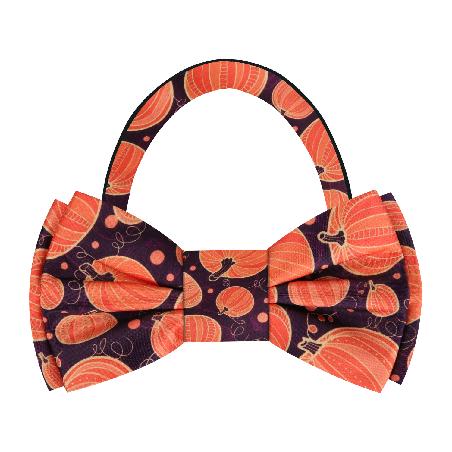 Brown and Orange Pumpkin Patch Bow tie Pre Tied