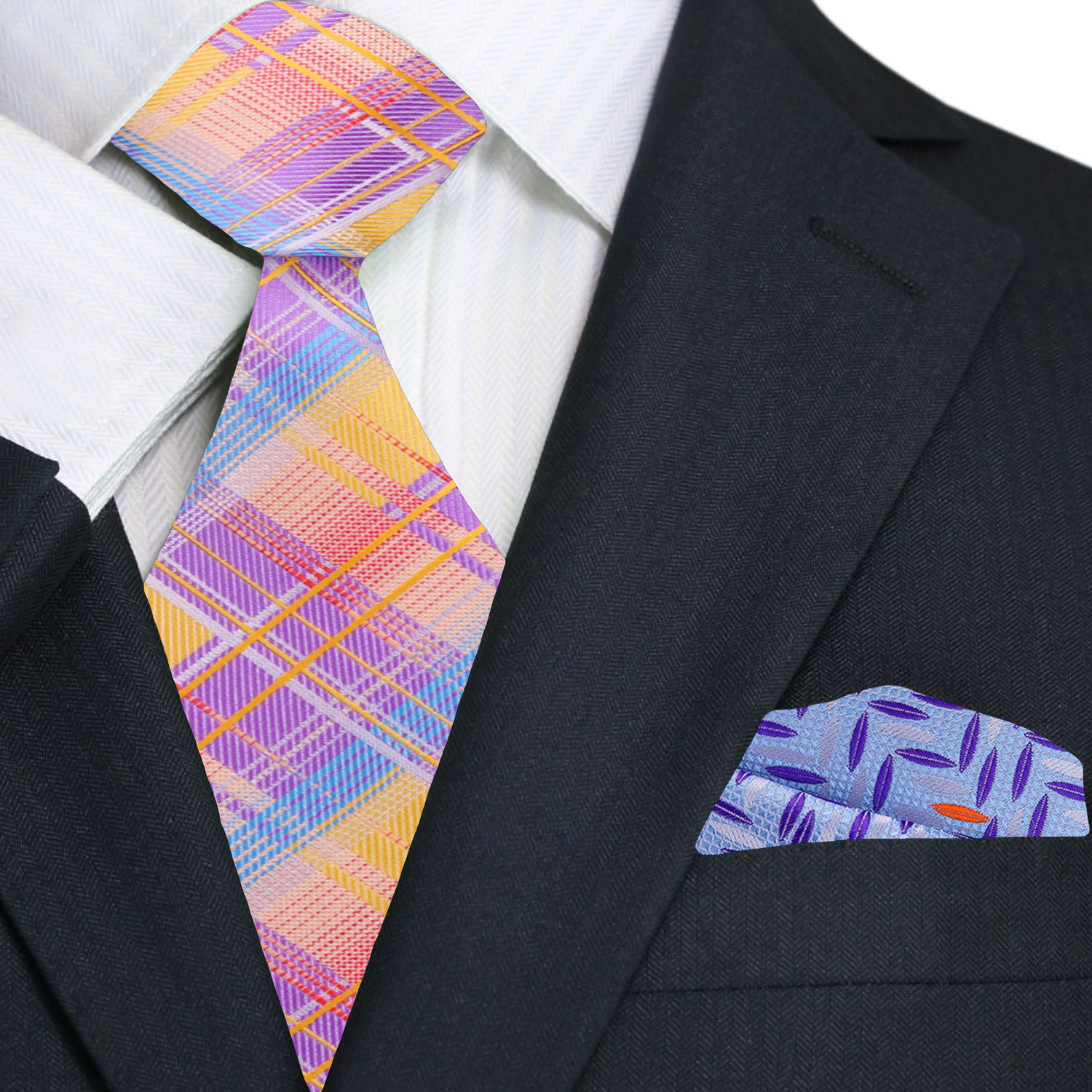 Sherbet Plaid Necktie