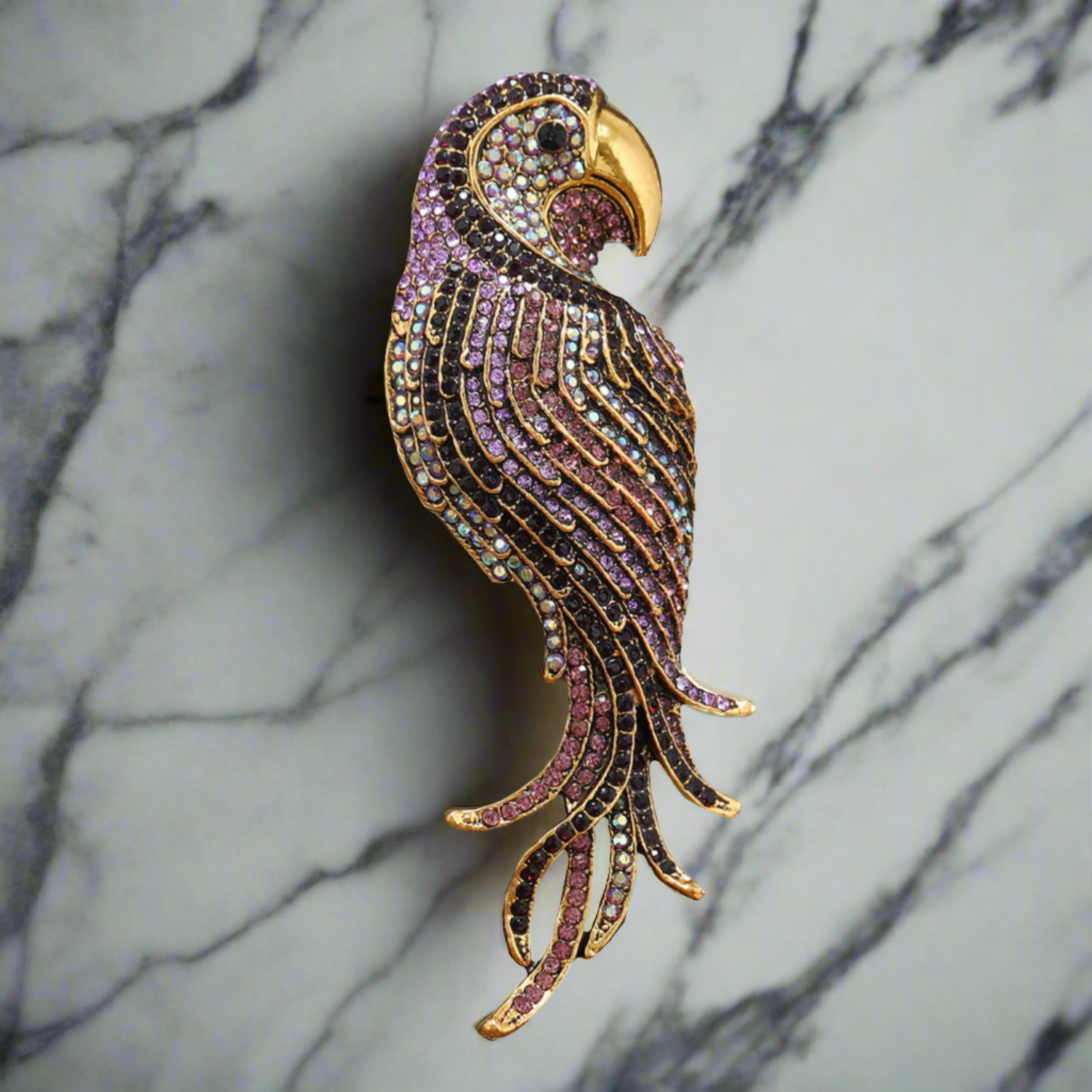 Purple Parrot Lapel Pin