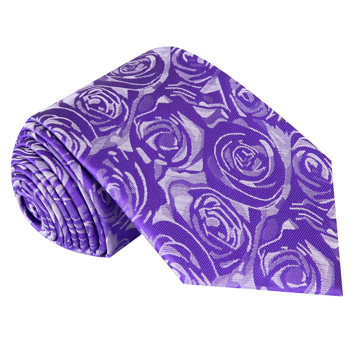 Shades of Purple Sketched Roses Necktie  