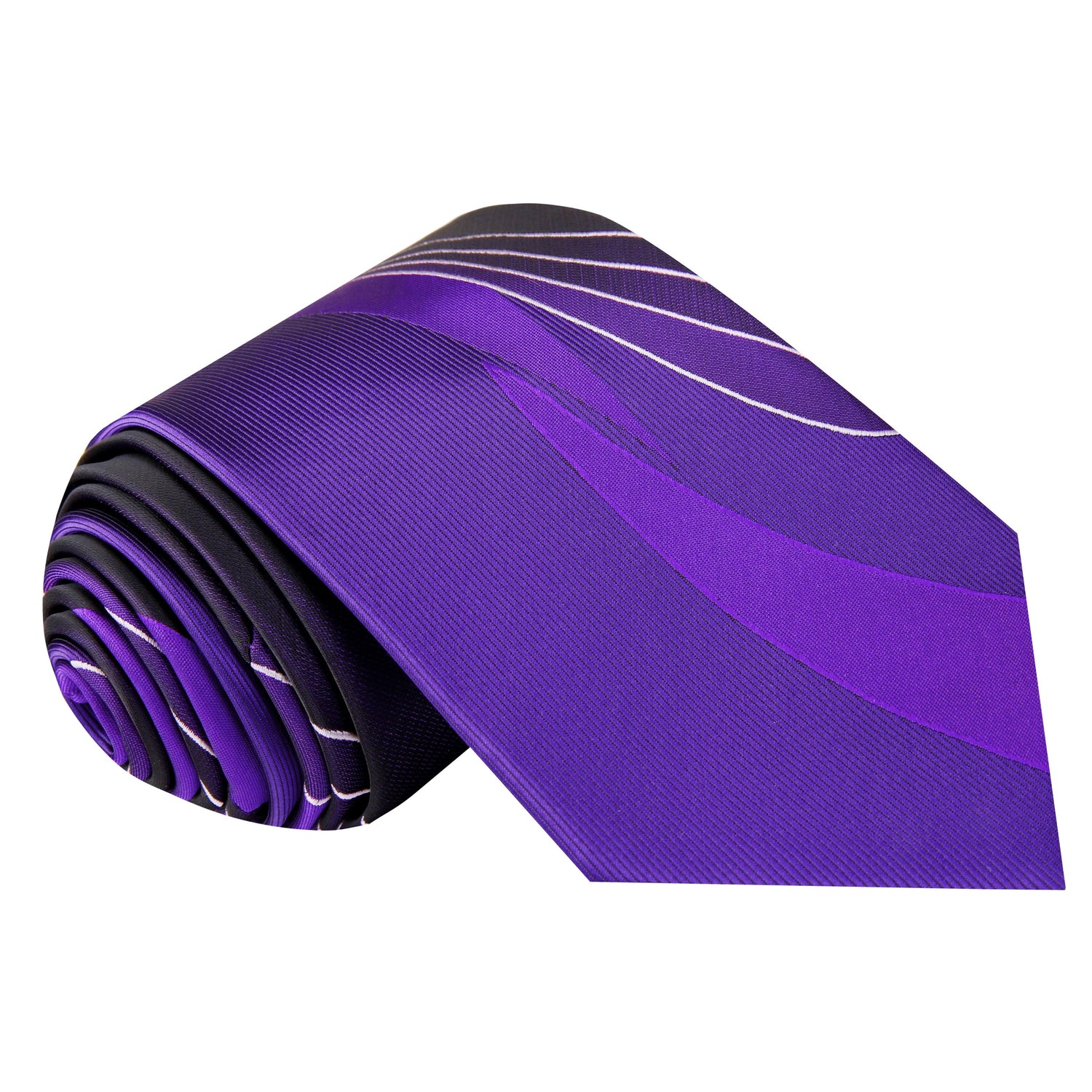 Shades of Purple Abstract Lines Tie 