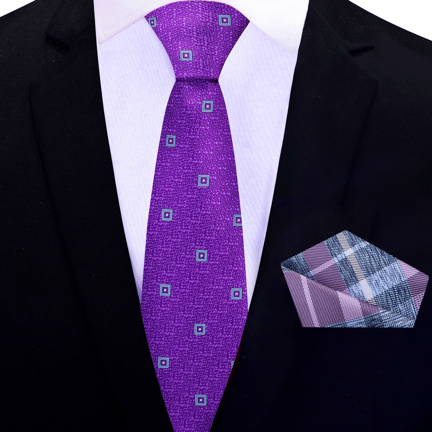 Purple Regalia Geometric Necktie