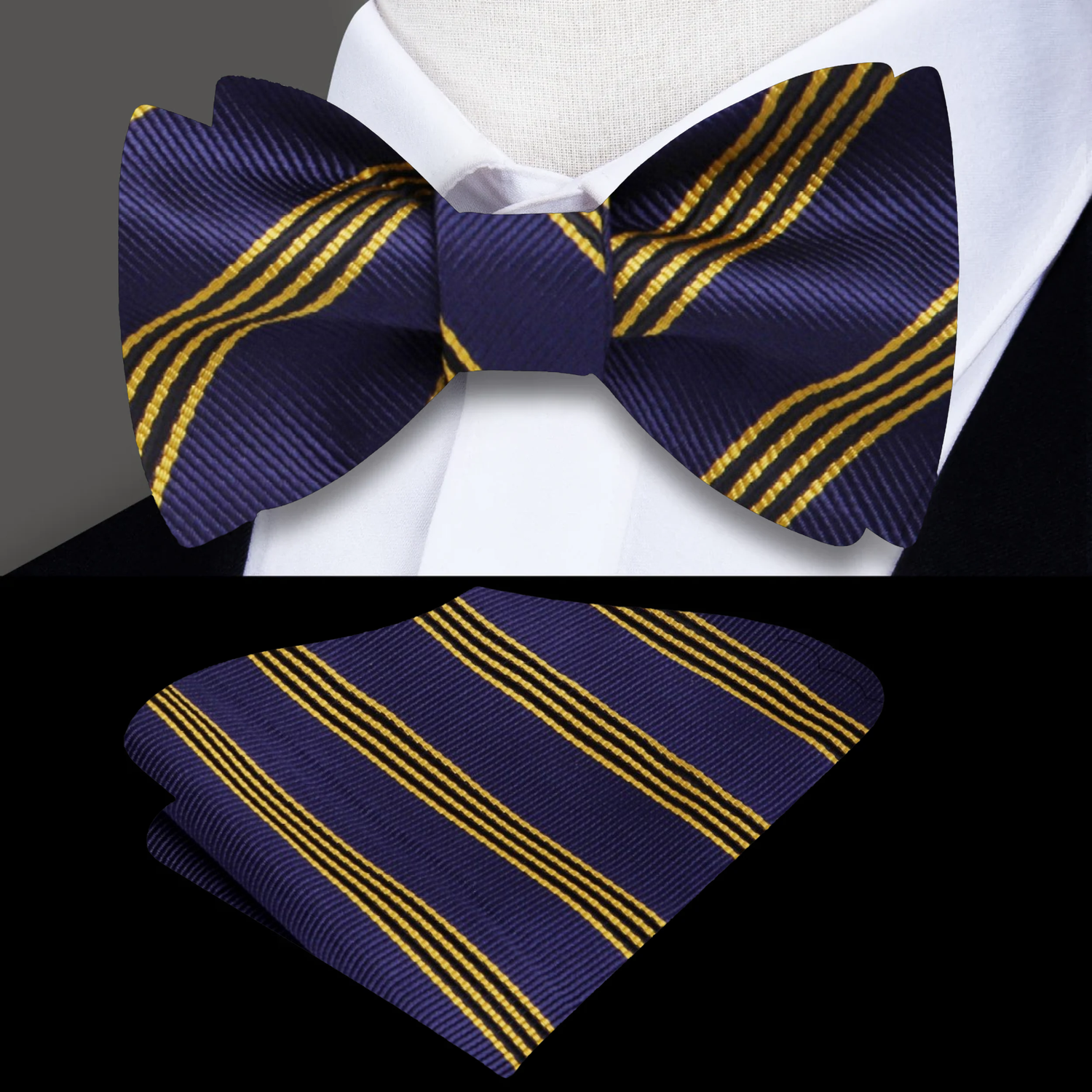 Tortuga Stripe Self-Tie Bow Tie