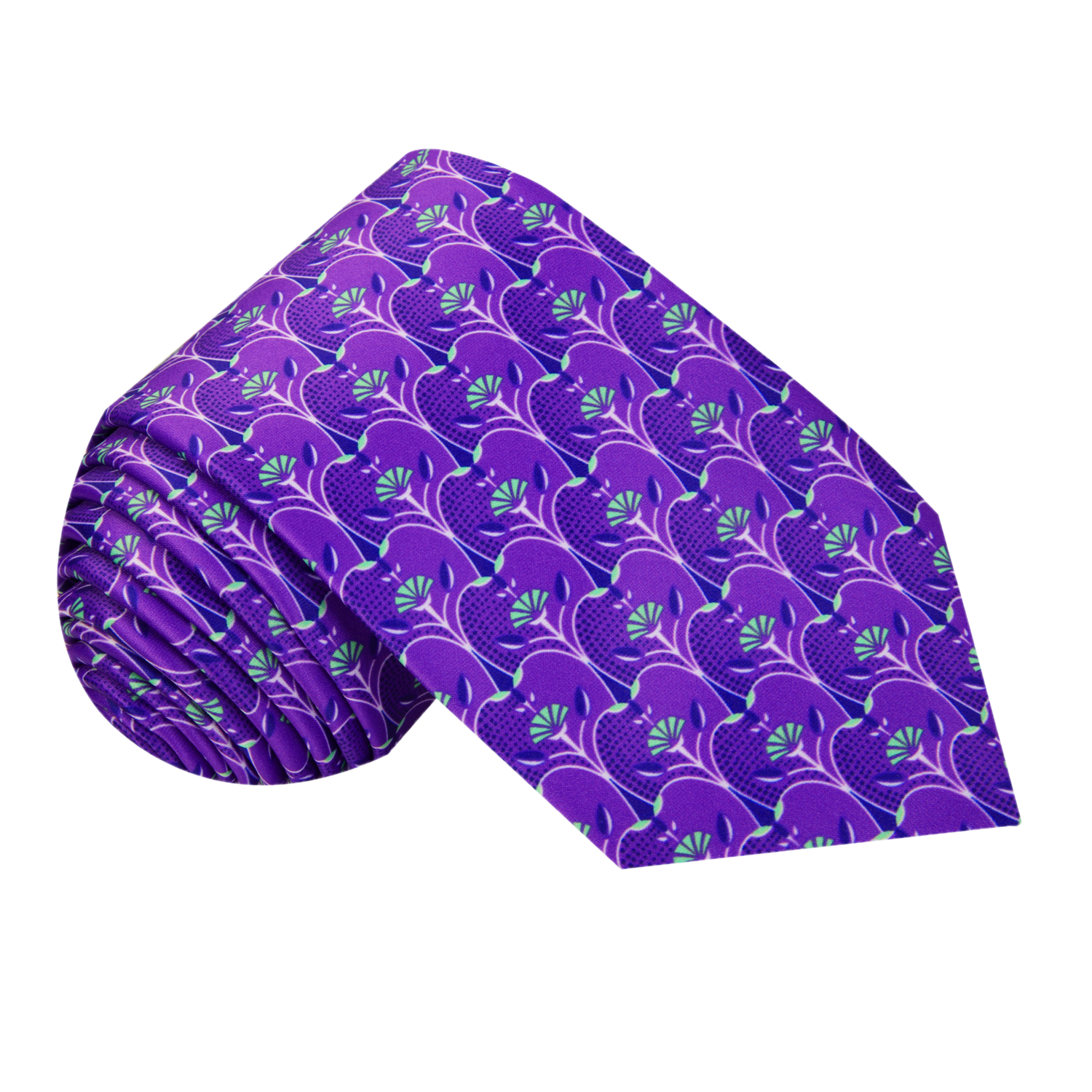Purple Abstract Necktie 