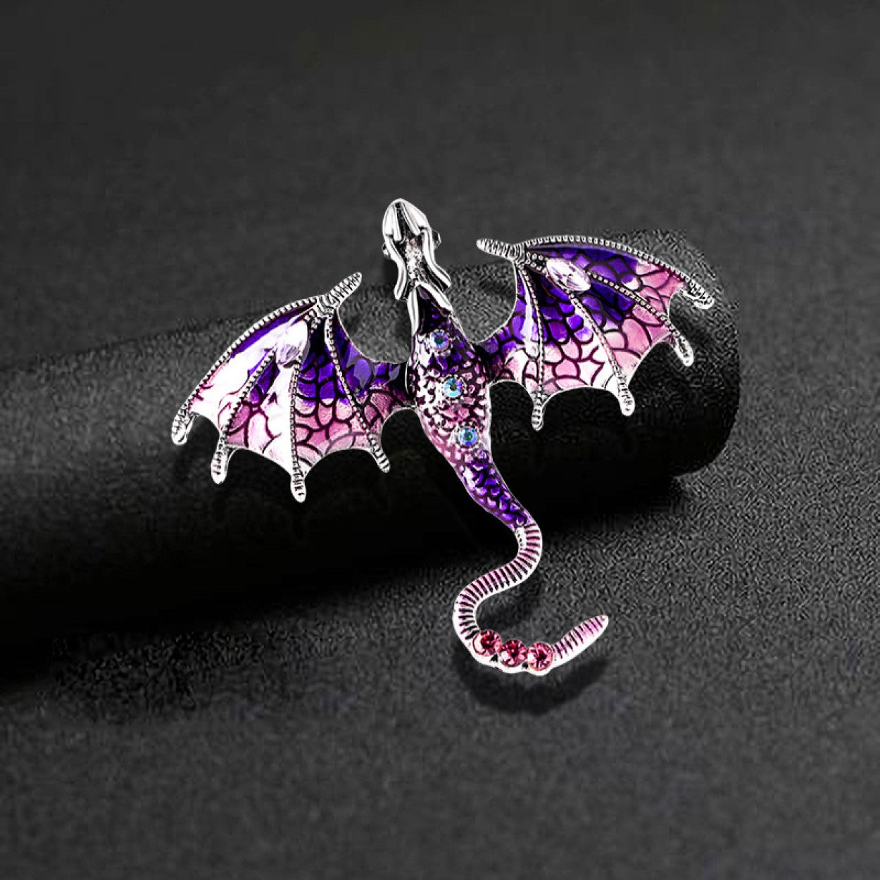 Pink, Purple Dragon Lapel Pin