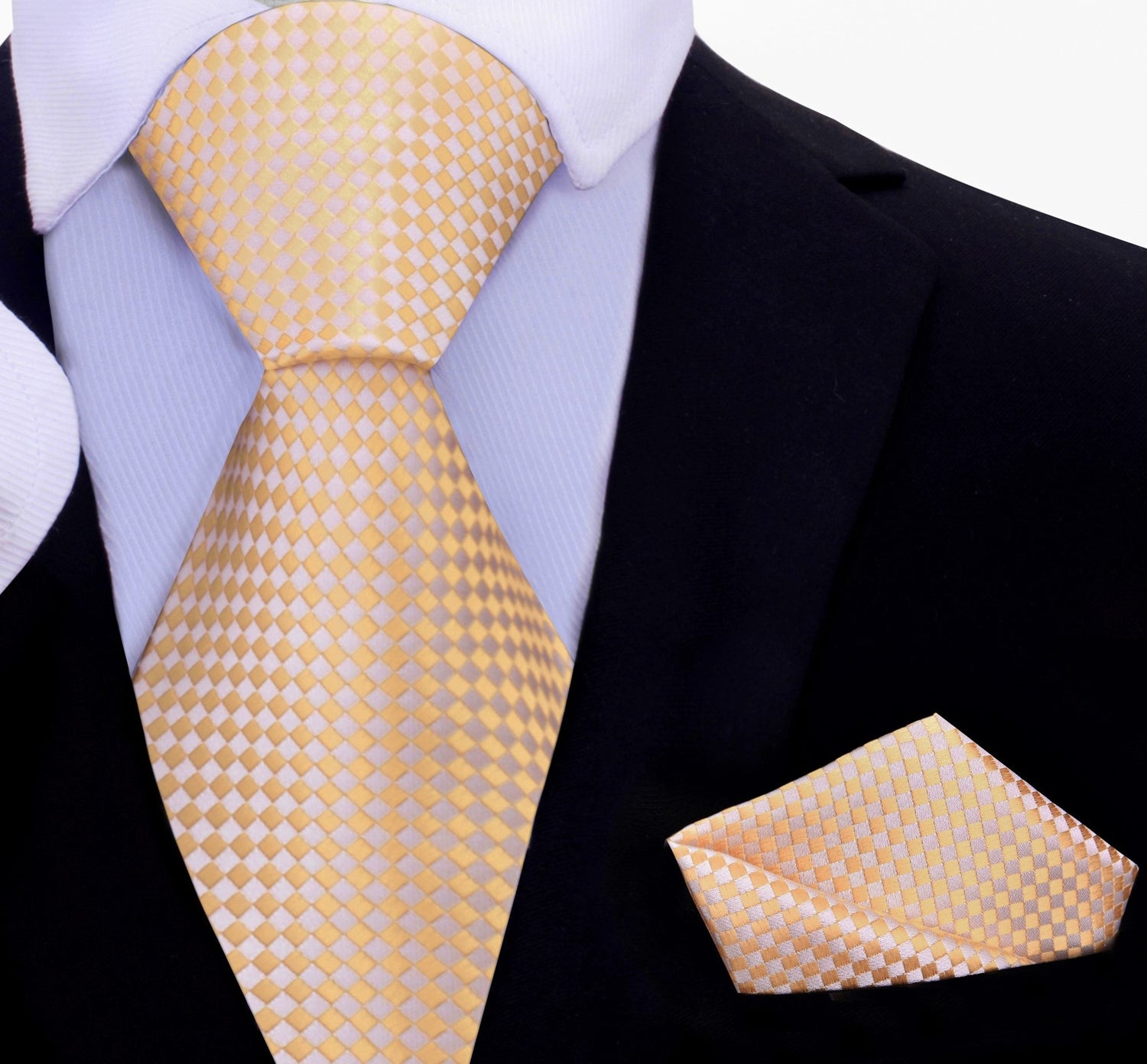 Yellow Gold Geometric Tie and Square