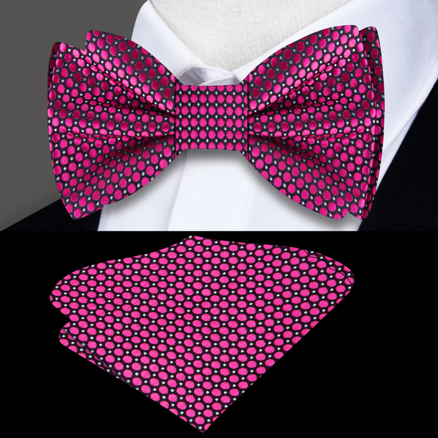 Red Geometric Bow Tie and Square