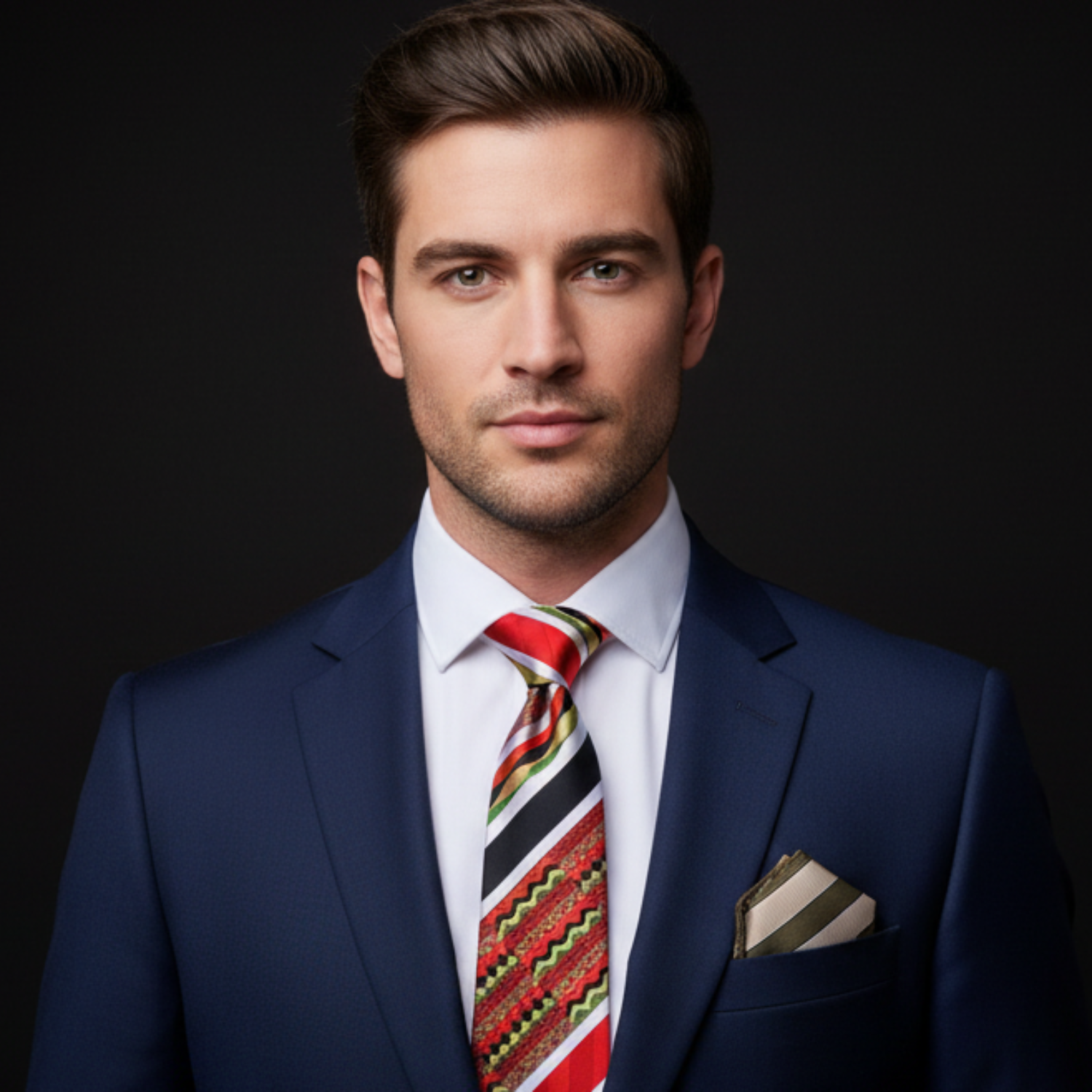 Vibrant Kente Pattern Necktie | Cultural Elegance with Modern Sophistication