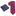 Alt View: Red, Blue Stripe Necktie with Blue, Red Geometric Pocket Square