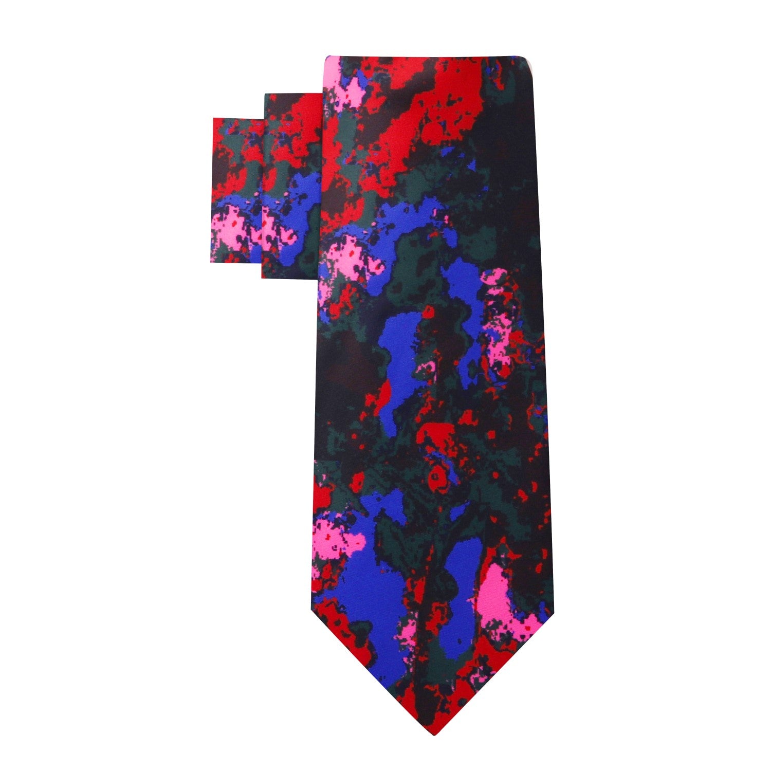 Red, Blue, Pink Abstract necktie