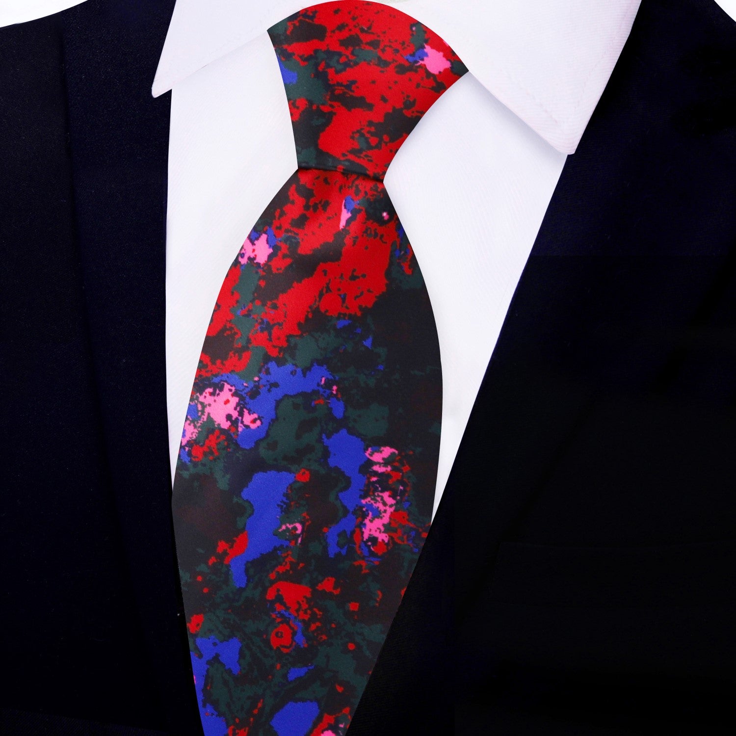 5: Red, Blue, Pink Abstract necktie