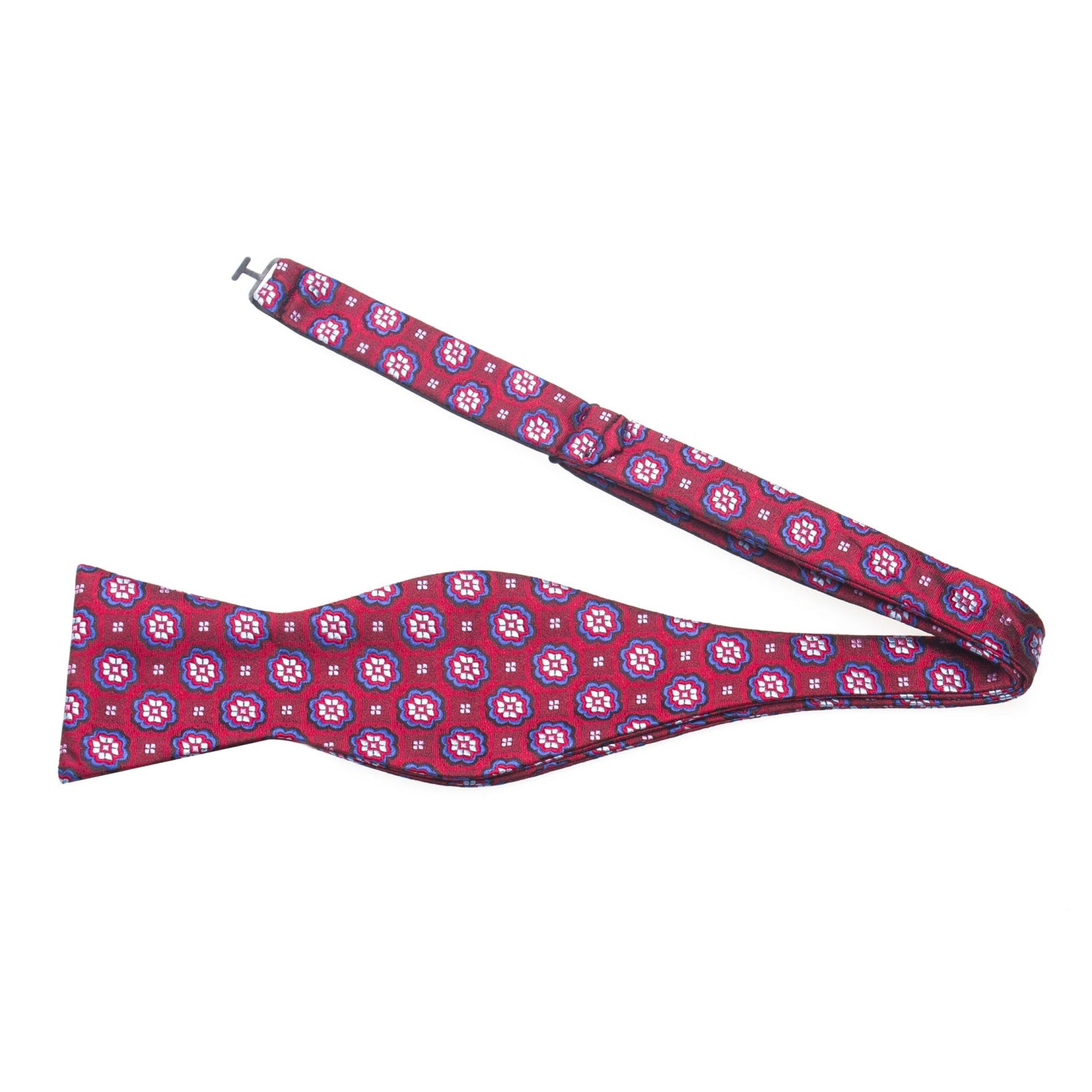 Red Blue Raspberry Floral Bow Tie  