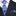Blue paisley tie and matching pocket square with a black suit jacket.