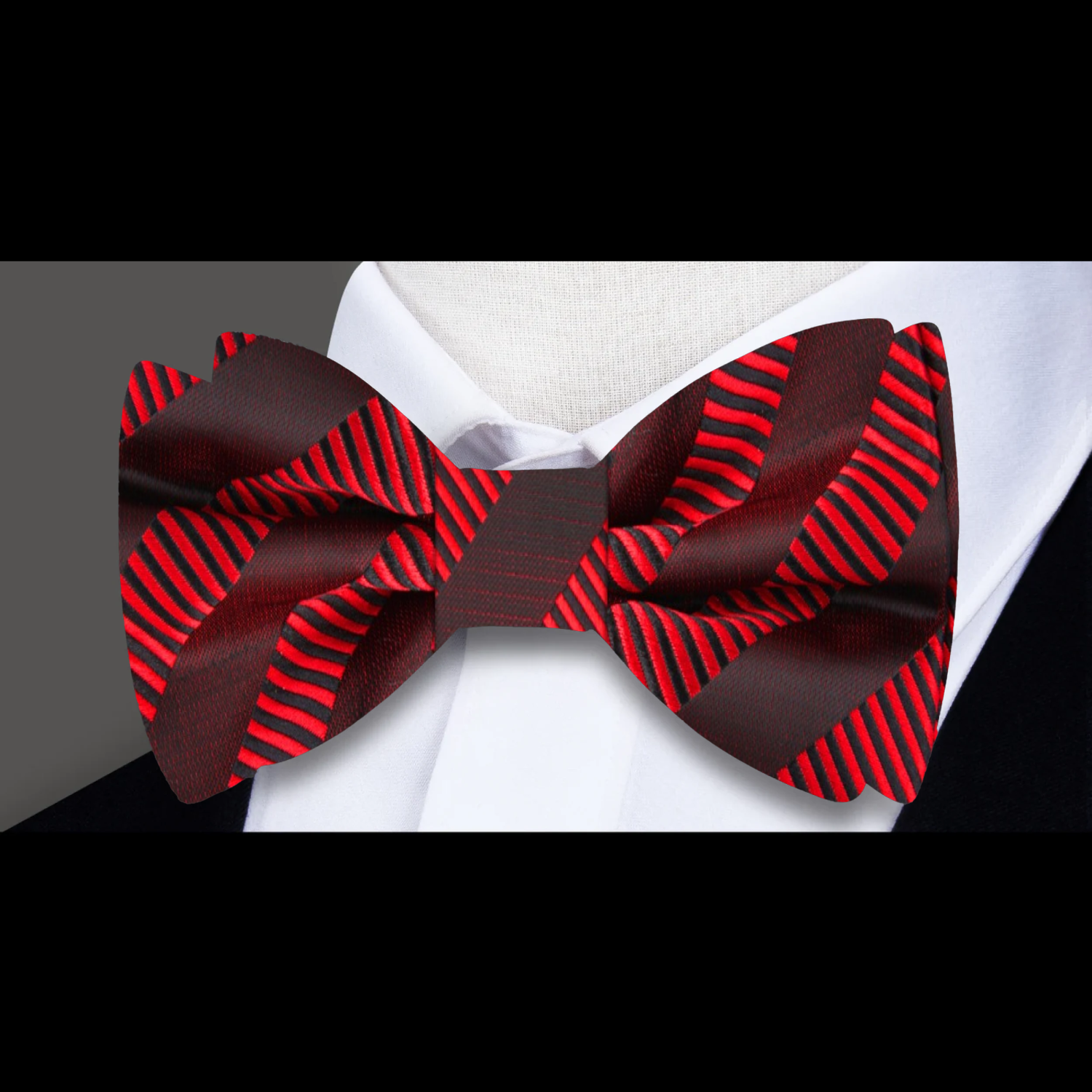 Red Lines Bow Tie
