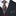 Colorful polka dot tie and pocket square set on a black suit jacket.