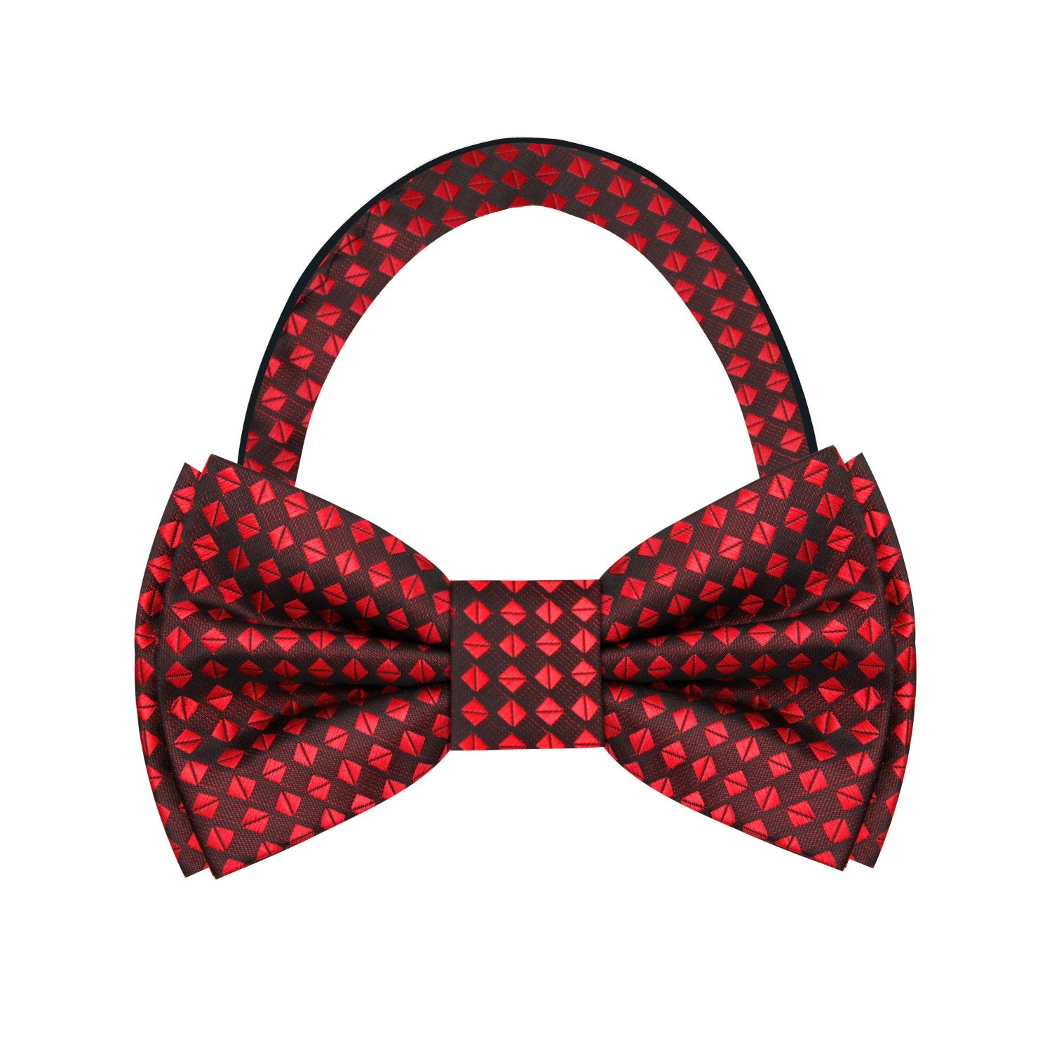 Pre Tied: Red Diamonds Bow Tie