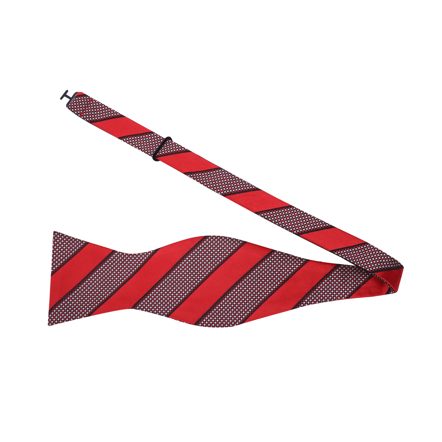 Red Stripe Self Tie Bow Tie