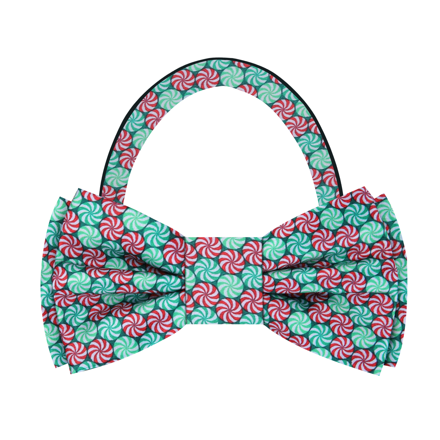 Red Green White Christmas Candy Bow Tie Pre Tied