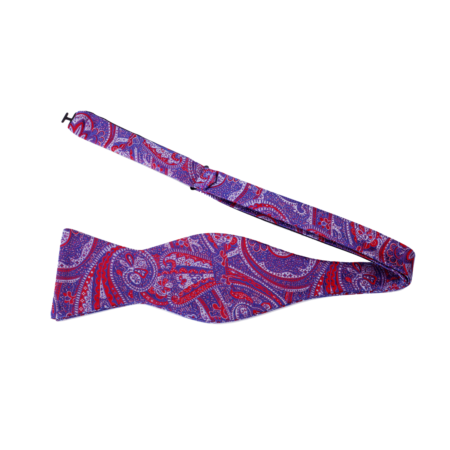 Red, Blue Paisley Bow Tie  