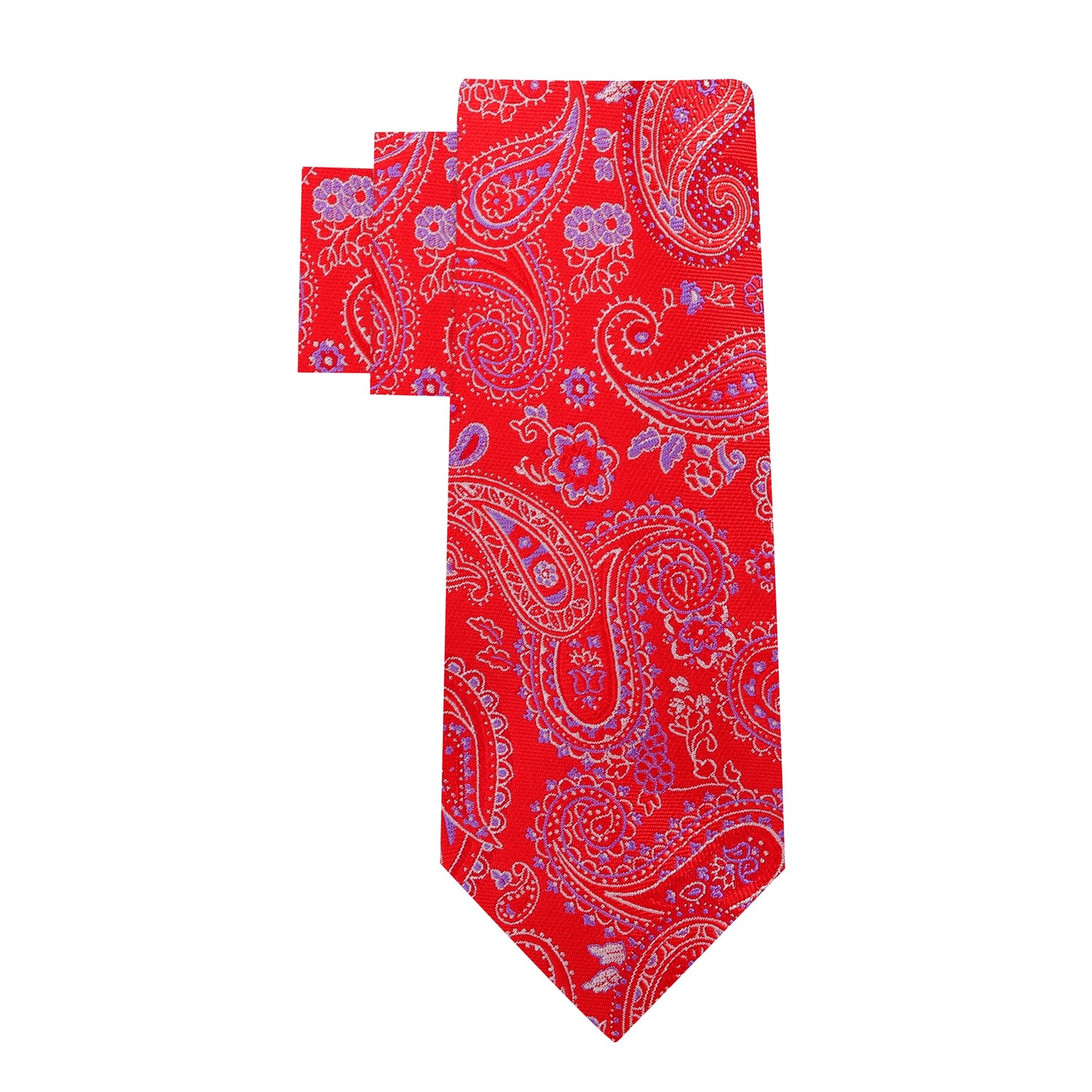 Alt view: Red, Light Purple Paisley Necktie