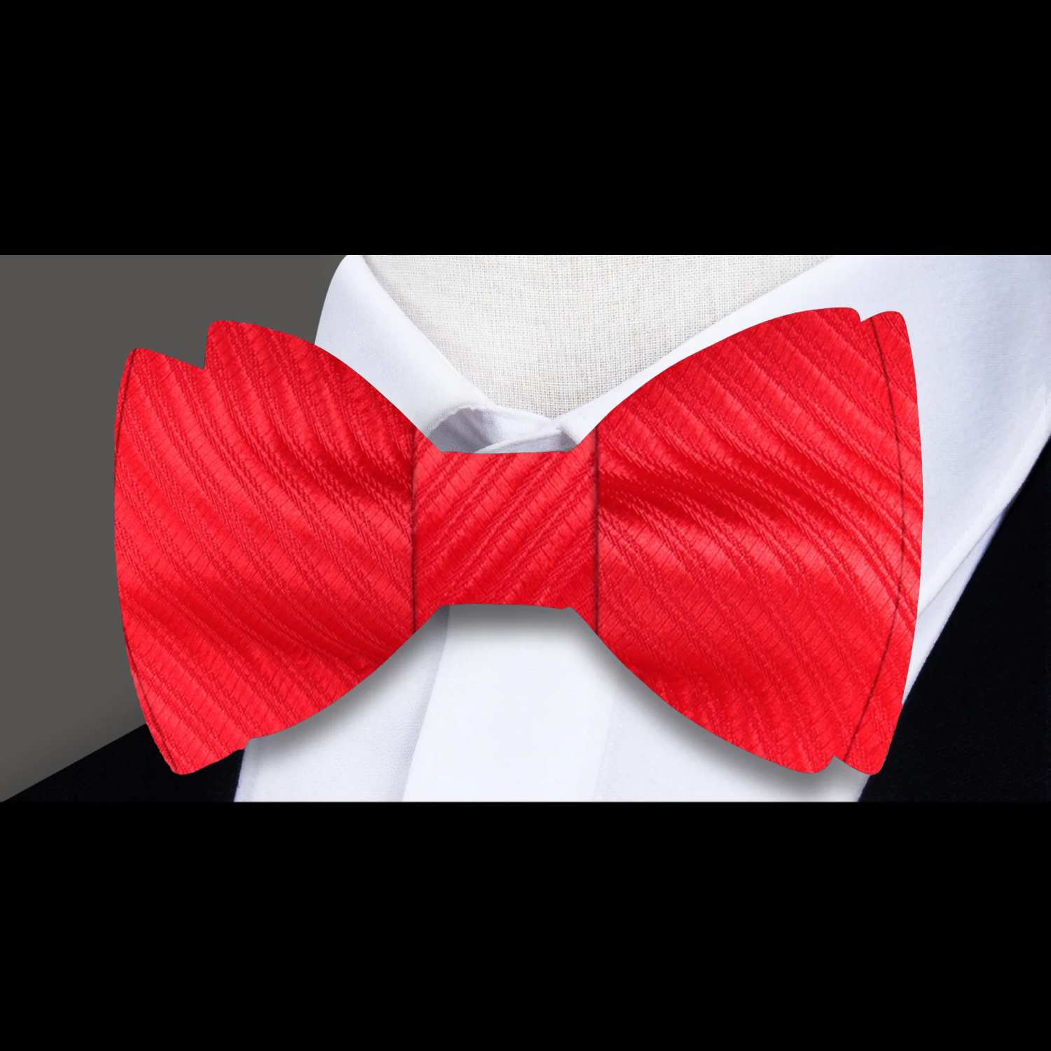 Red Pinstripe Bow Tie