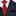 Red tie on a black suit jacket and white shirt
