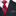 Red patterned tie with black suit and white shirt