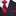 Red patterned tie and pocket square with a black suit jacket