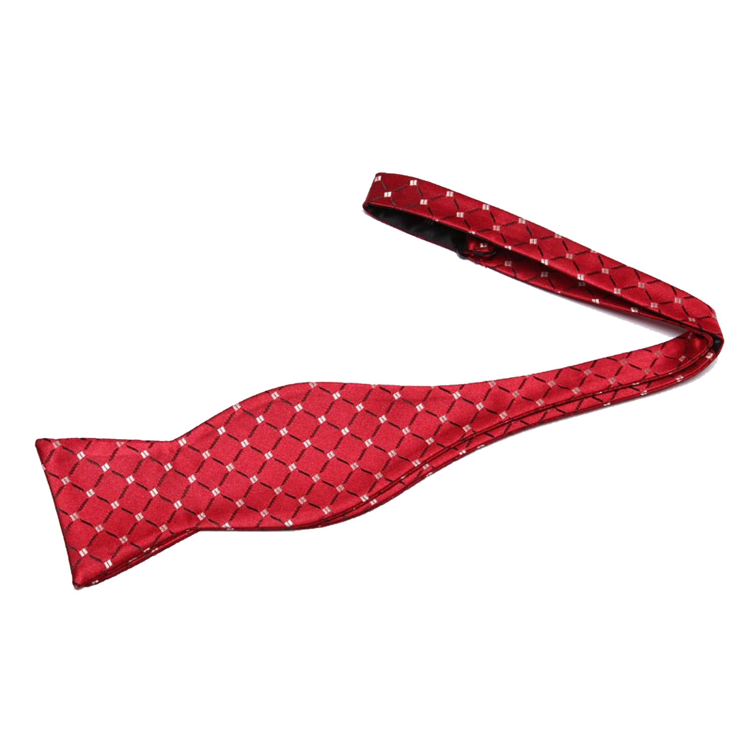 Self Tie: Red Diamonds Geometric Bow Tie  
