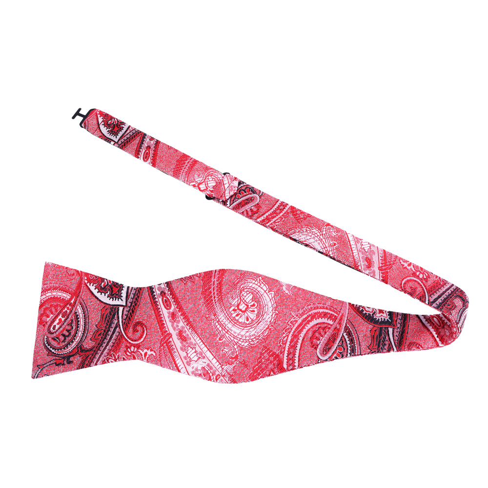 Self Tie: Red Paisley Bow Tie