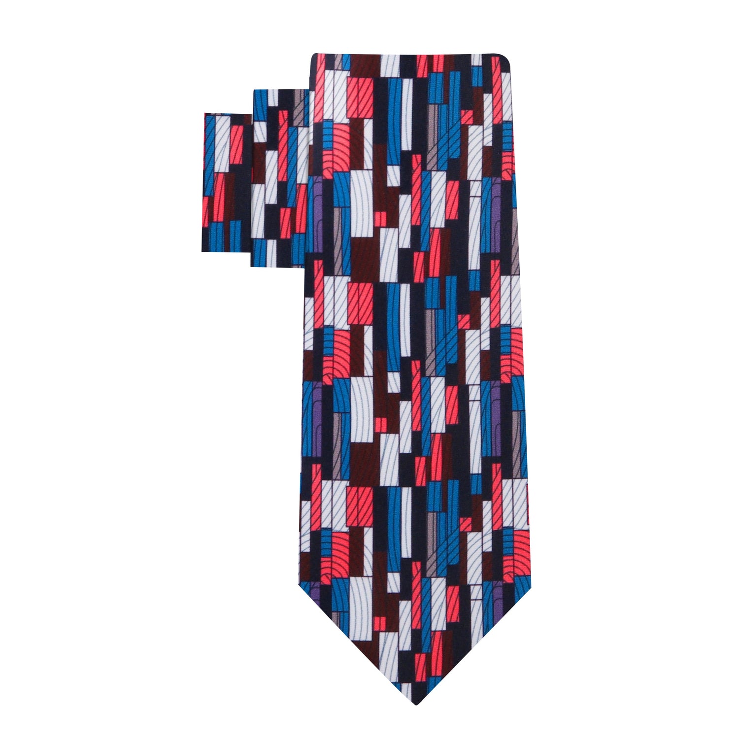 Alt View: Red, White, Blue Kente Pattern Necktie
