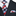 A Red, White, Blue Geometric Check Pattern Necktie, Matching Pocket Square Main