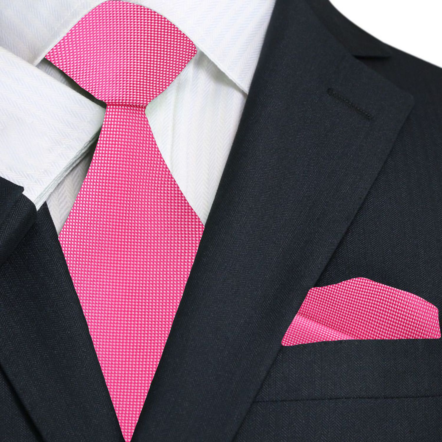 Red White Check Necktie and Square