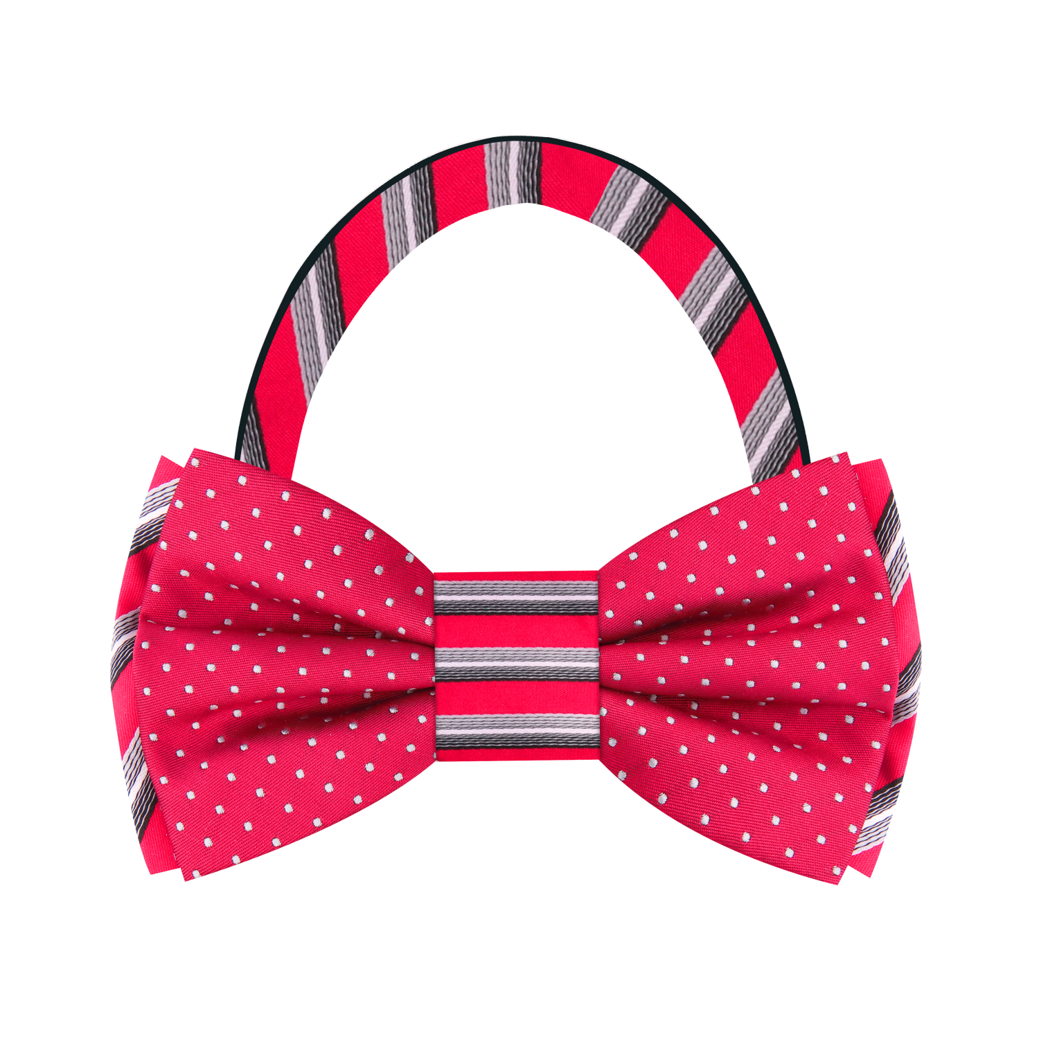 Pre Tied: Red, White Dot Polka Bow Tie 