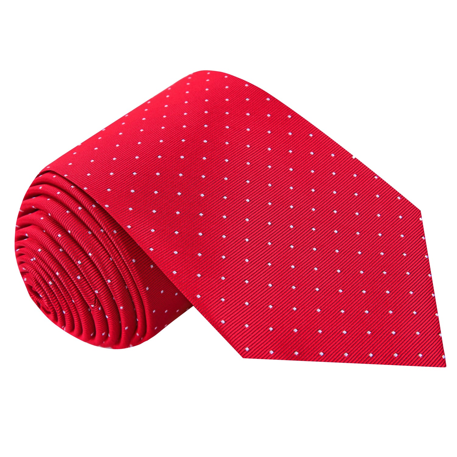 Red and White Polka Necktie