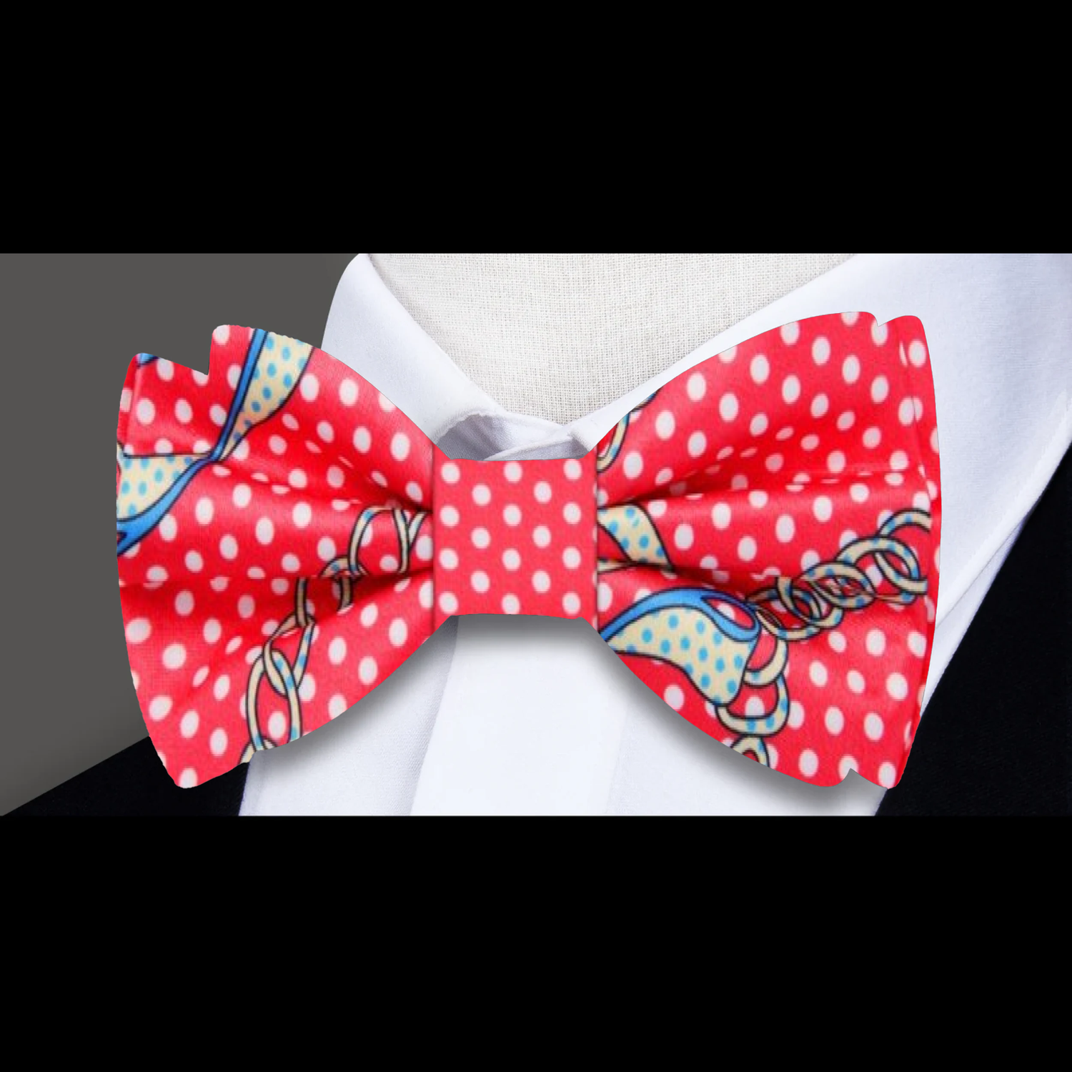 Red Peace Bow Tie
