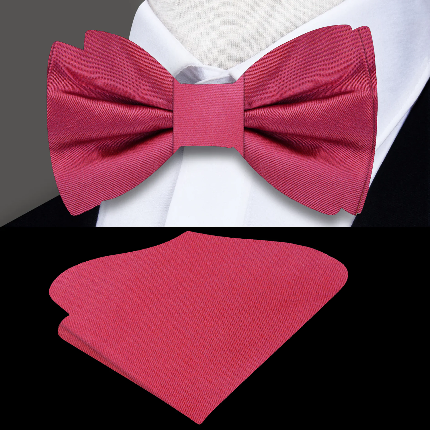 Rich Red Bow Tie and Matching Square