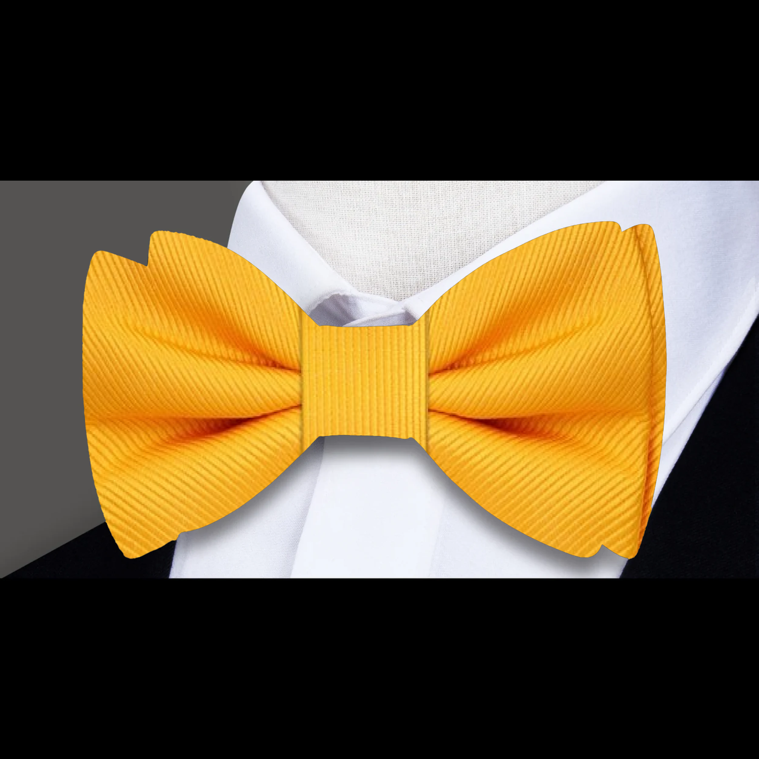 Solid Marigold Yellow Bow tie 