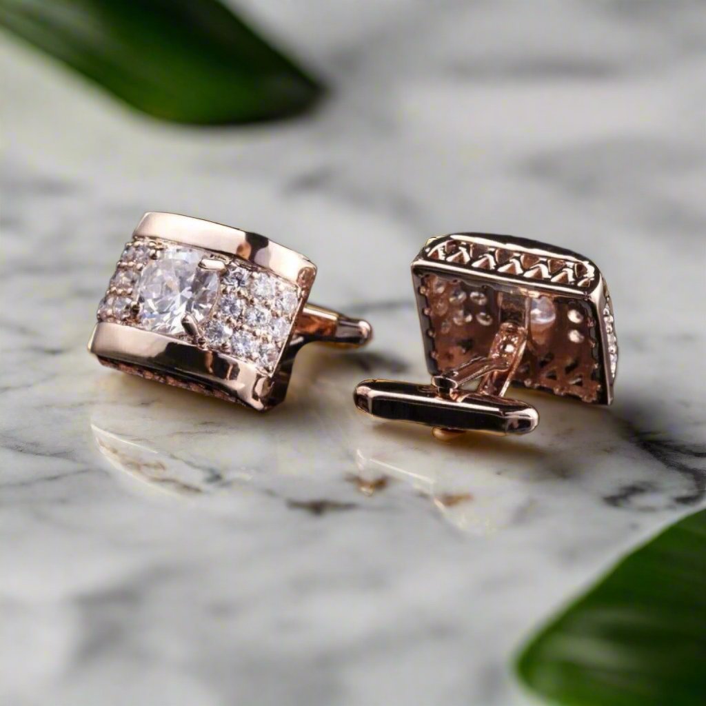 Rose Gold Cufflinks View 2