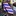 Blue orange stripe tie