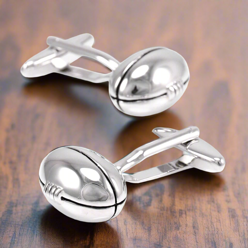 a chrome cufflinks