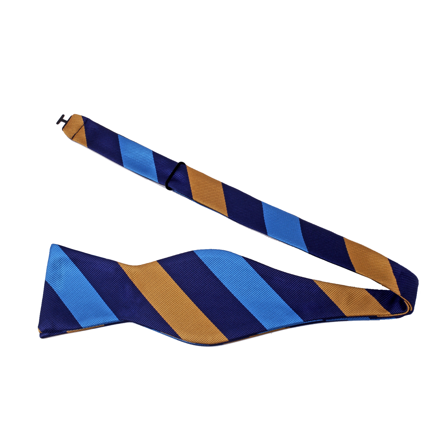 Blue Yellow Stripe Bow Tie