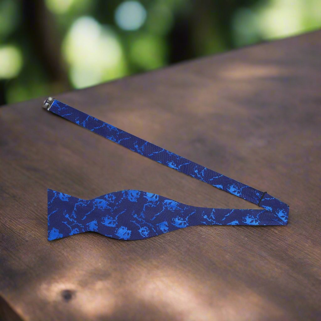 Self Tie: Shades of Blue Abstract Bow Tie  