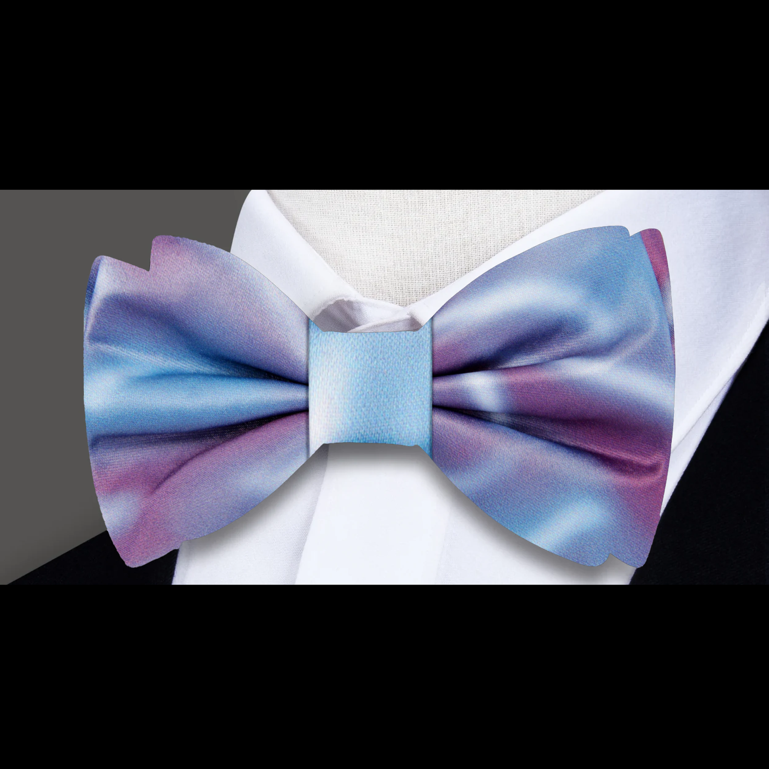 Shades of Purple, Blue, Pink abstract bow tie
