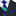 A Blue, Light Blue, Green Stripe Pattern Necktie, Matching Pocket Square