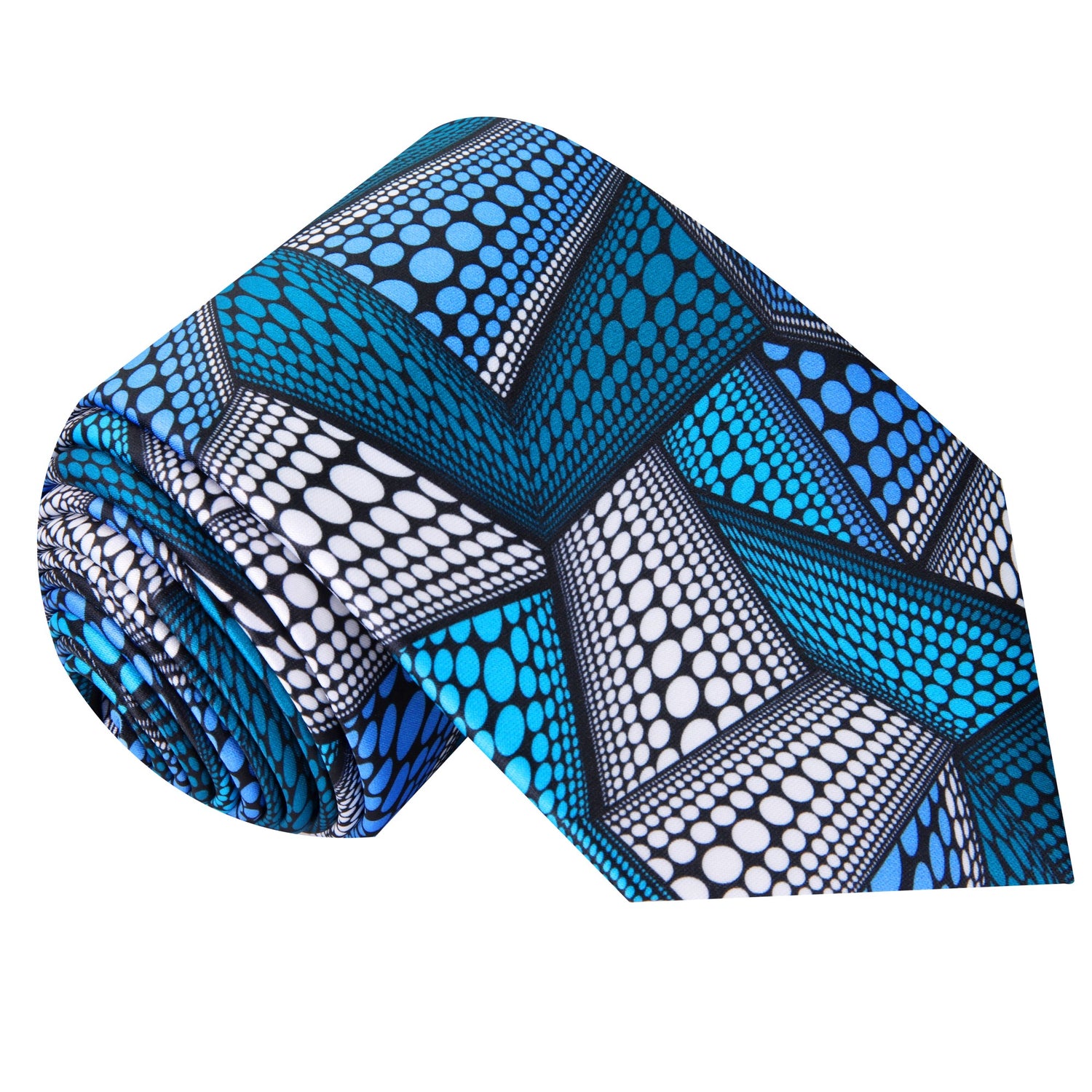 An Abstract Blue and White Necktie 