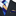 A Blue, Light Blue, Yellow Stripe Pattern  Necktie, Matching Pocket Square