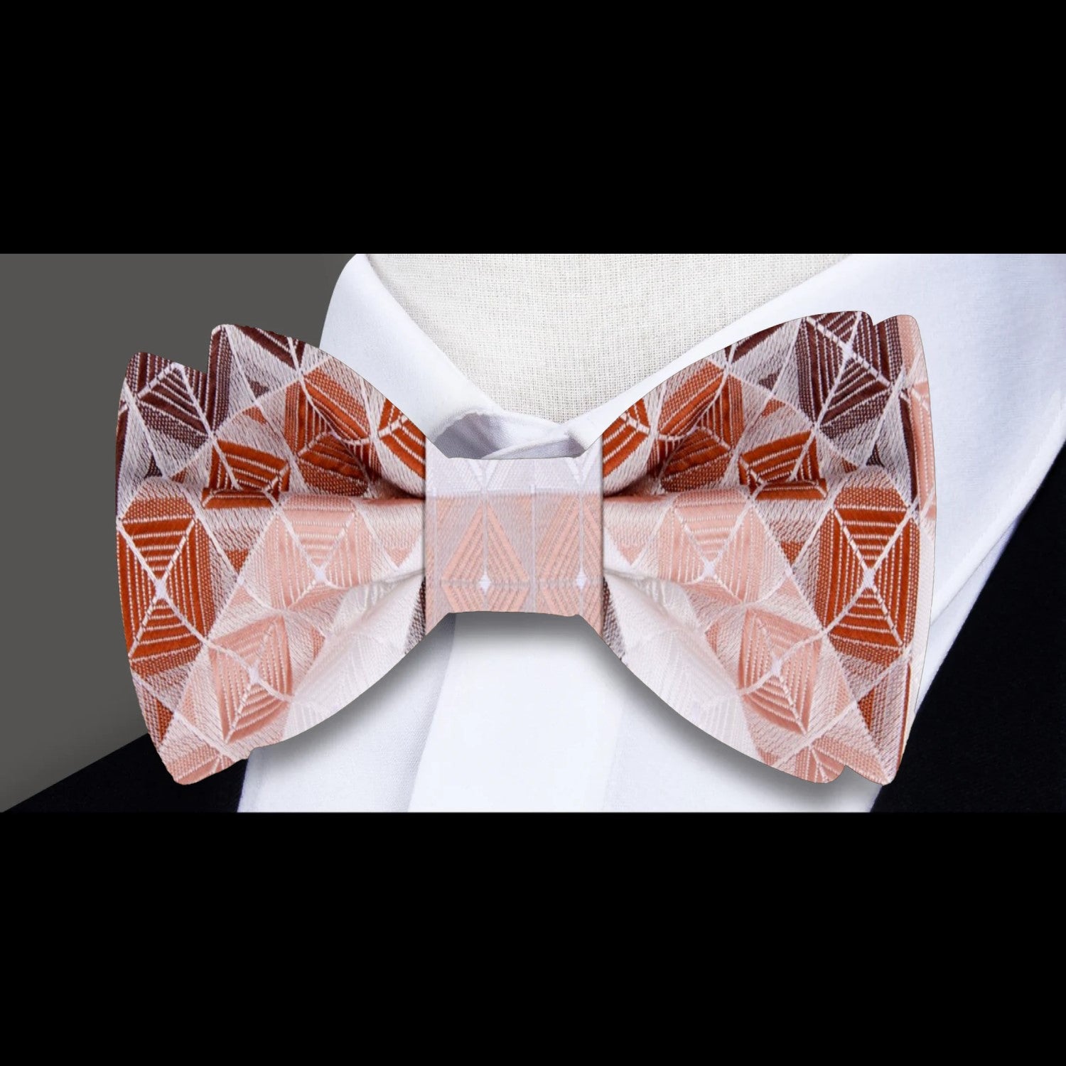 Brown Blocks Bow Tie