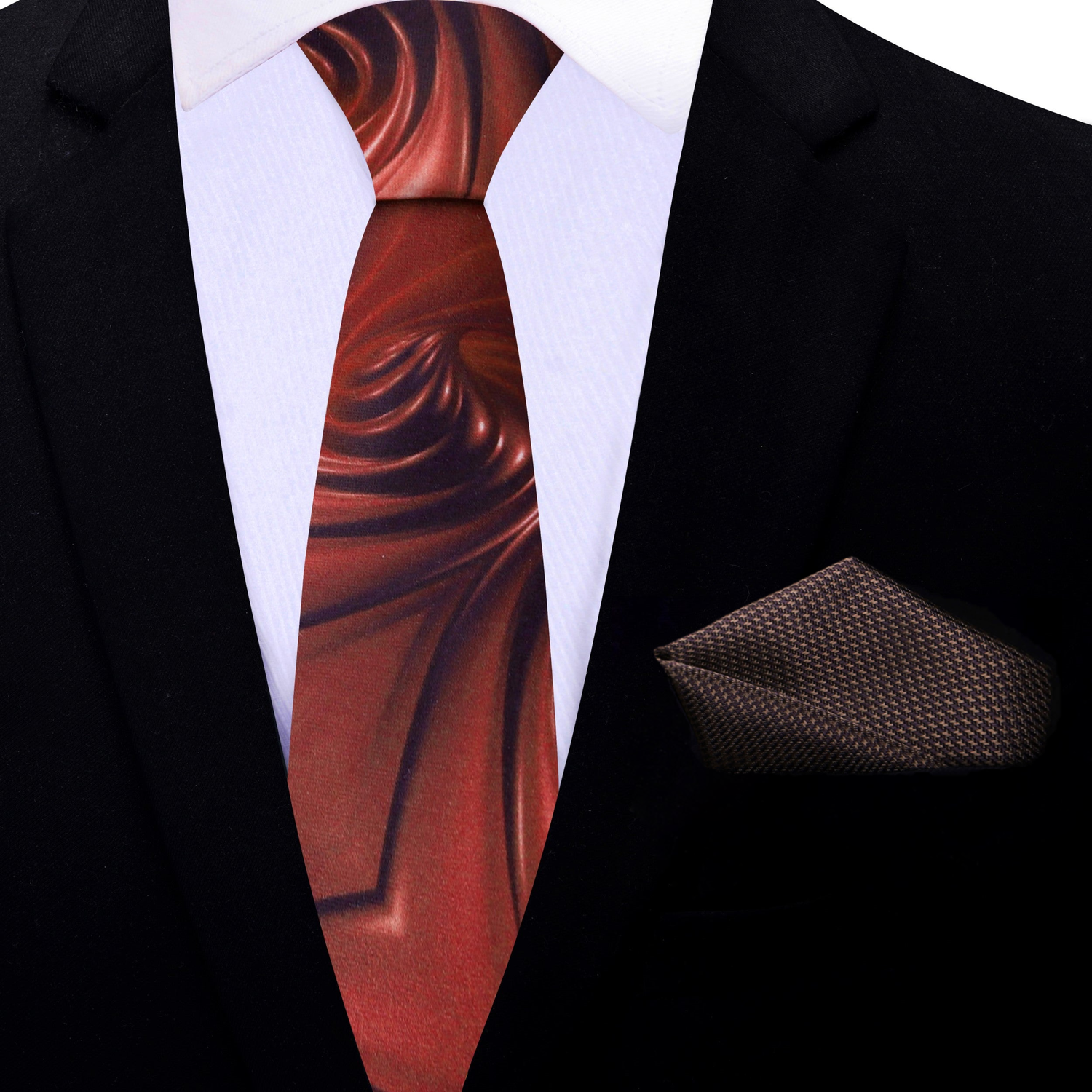 Smooth Chocolate Swirl Necktie