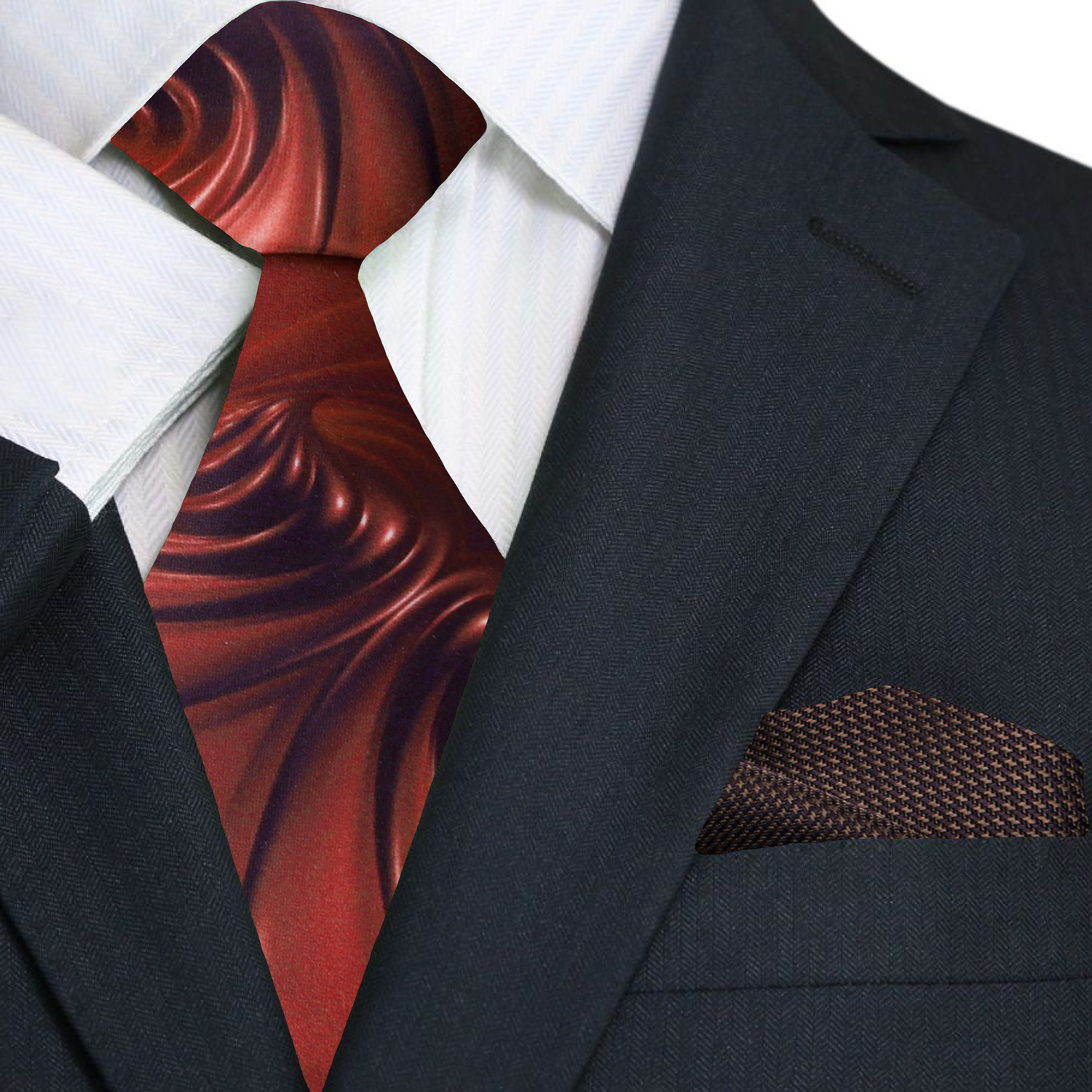 Smooth Chocolate Swirl Necktie